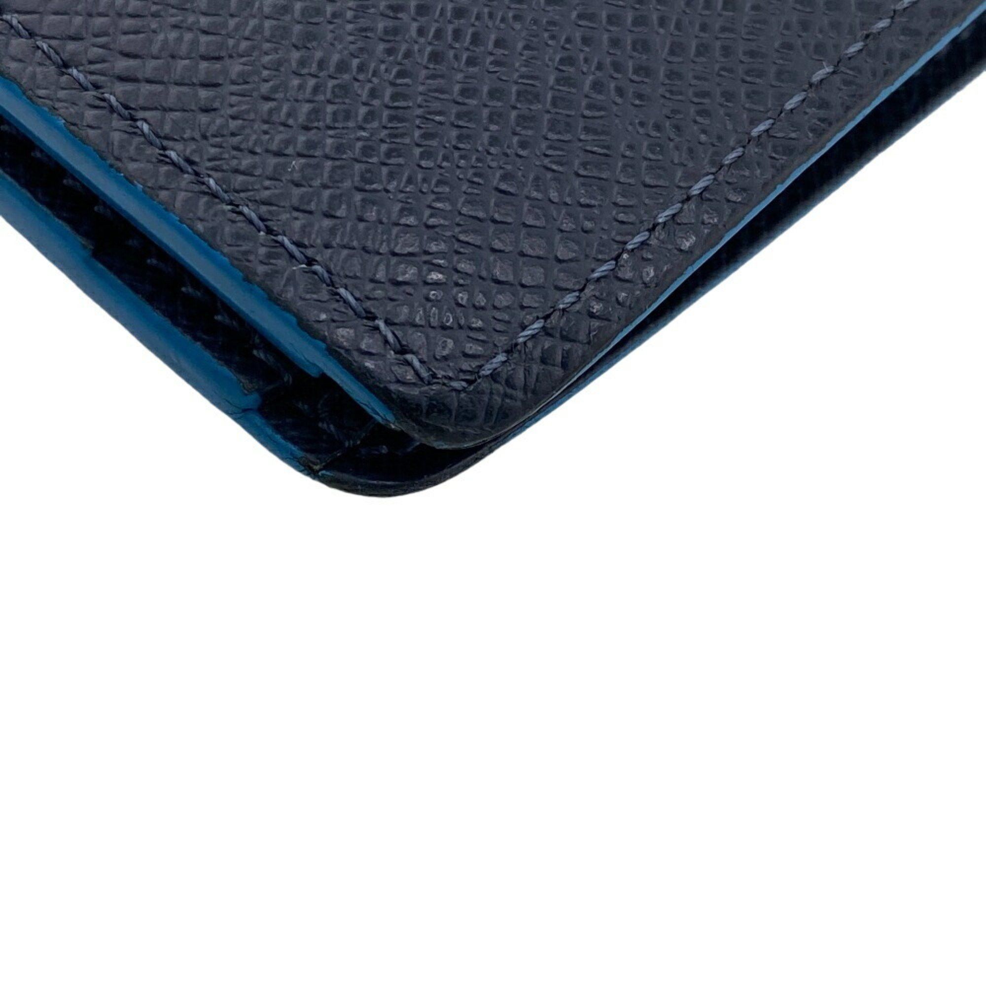 Louis Vuitton LOUIS VUITTON M30381 Portefeuille Multiple Taiga Billfold Navy Men's Size ONE SIZE - 5 Thumbnail
