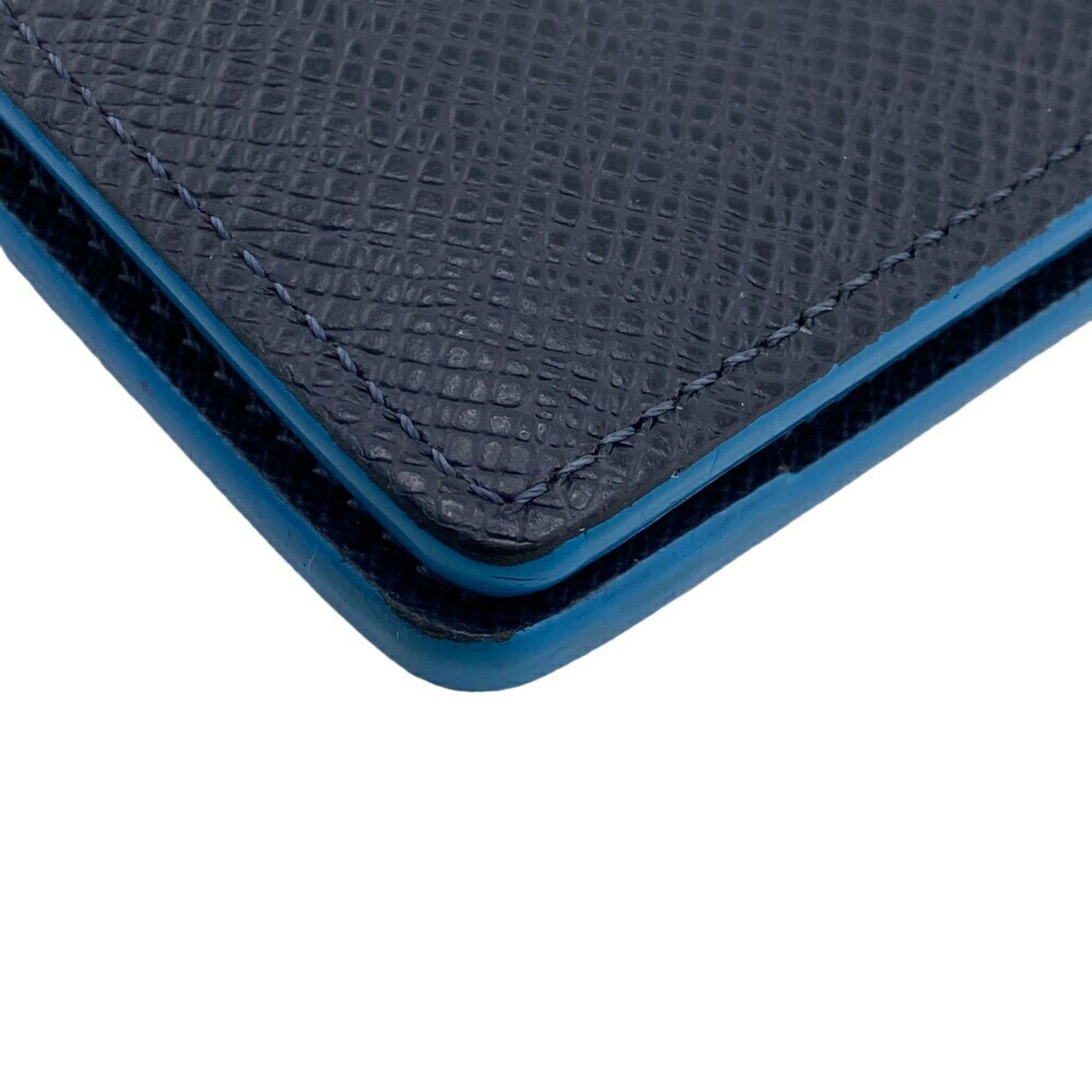 Louis Vuitton LOUIS VUITTON M30381 Portefeuille Multiple Taiga Billfold Navy Men's Size ONE SIZE - 4 Thumbnail