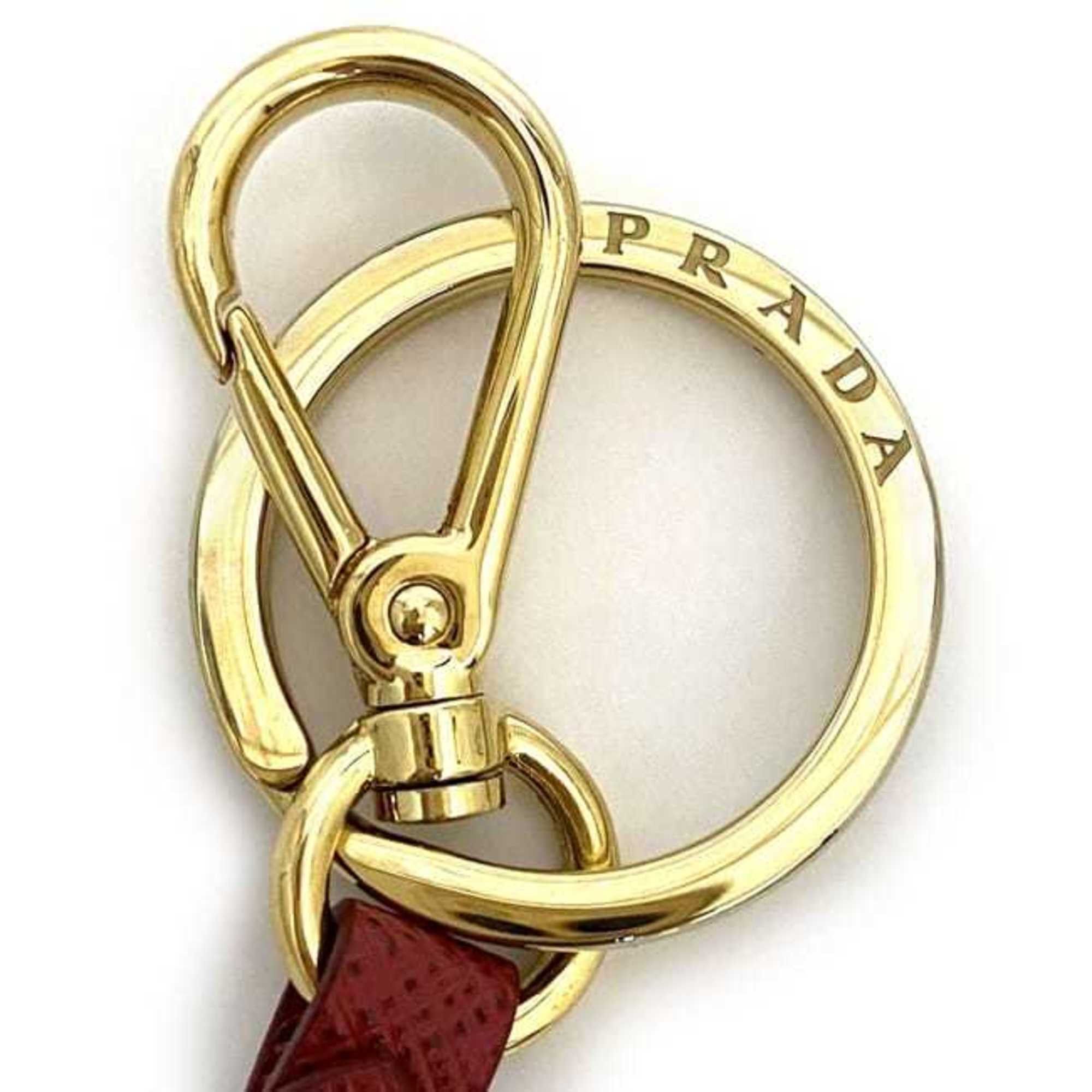 Prada Prada Key Ring Red Saffiano 1PP067 Leather GP PRADA Holder Bag Charm Women's Accessory Accent Presence Size ONE SIZE - 6 Thumbnail