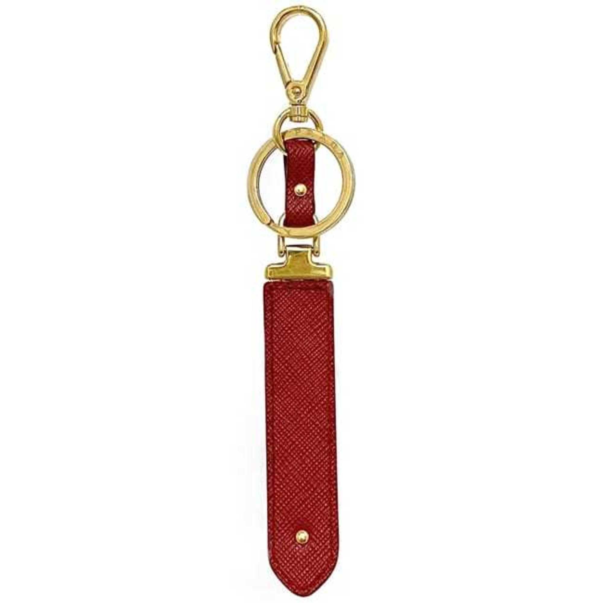 Prada Prada Key Ring Red Saffiano 1PP067 Leather GP PRADA Holder Bag Charm Women's Accessory Accent Presence Size ONE SIZE - 3 Thumbnail