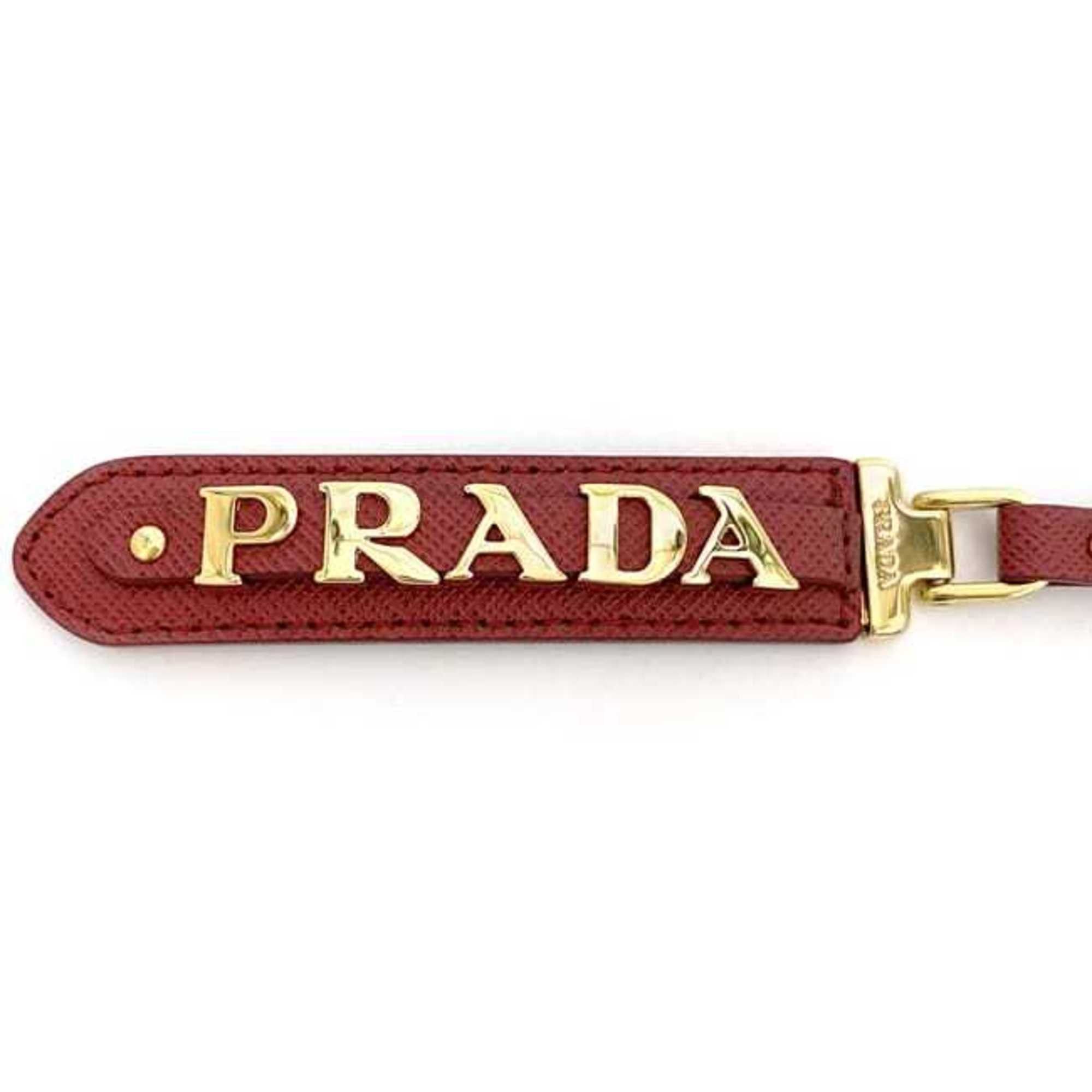 Prada Prada Key Ring Red Saffiano 1PP067 Leather GP PRADA Holder Bag Charm Women's Accessory Accent Presence Size ONE SIZE - 5 Thumbnail