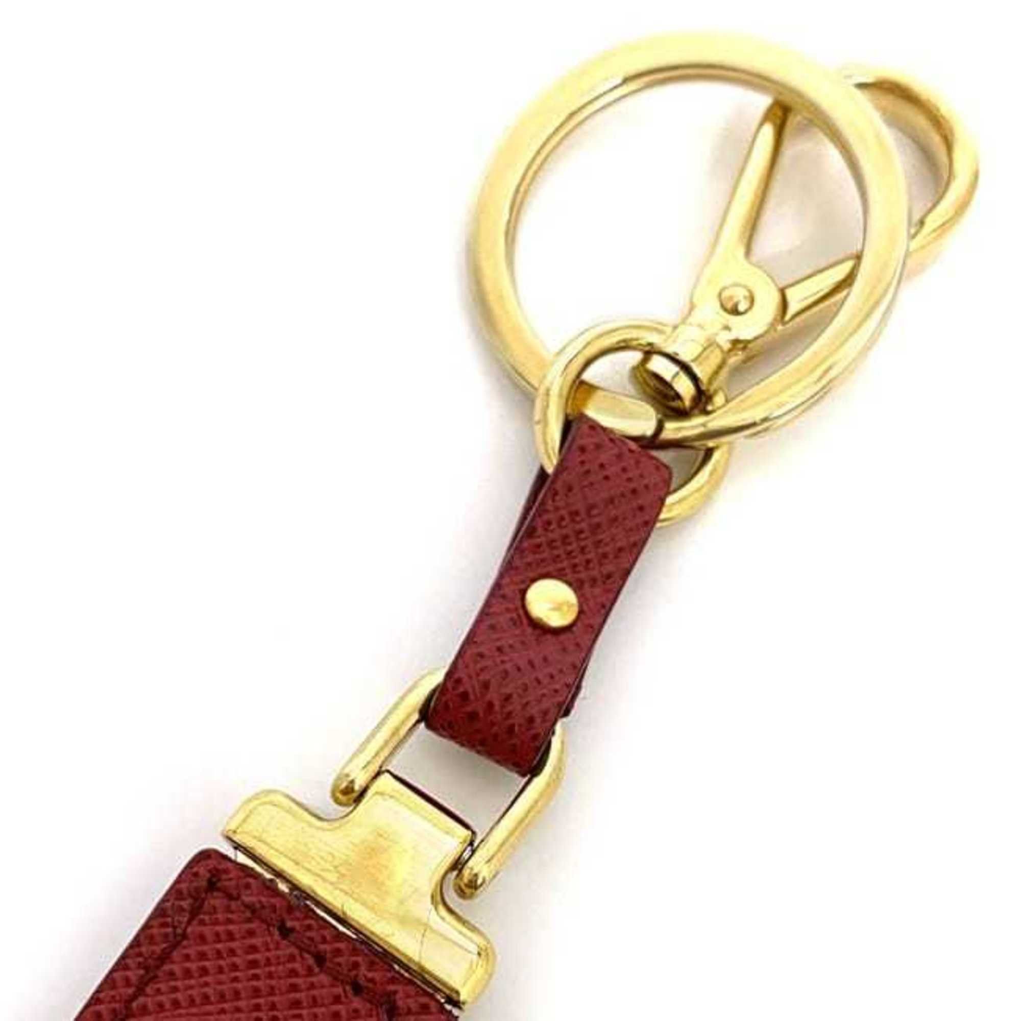 Prada Prada Key Ring Red Saffiano 1PP067 Leather GP PRADA Holder Bag Charm Women's Accessory Accent Presence Size ONE SIZE - 7 Thumbnail