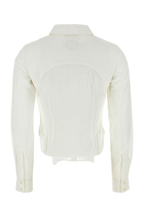 Marine Serre White Cotton Shirt Size M / US 6-8 / IT 42-44 - 4 Thumbnail