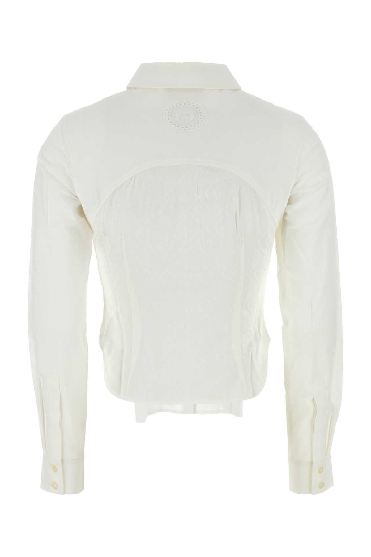 Marine Serre White Cotton Shirt Size M / US 6-8 / IT 42-44 - 2 Thumbnail