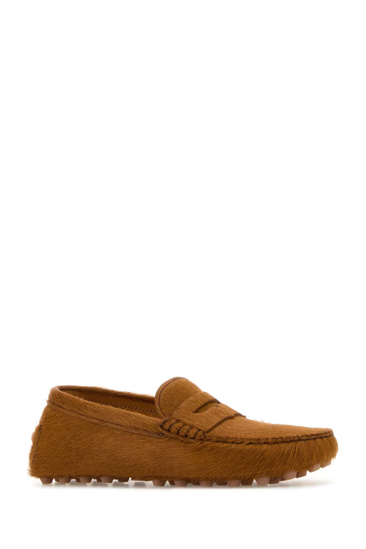 Tod's Caramel Calf Hair Loafers Size US 7 / IT 37 - 2 Thumbnail