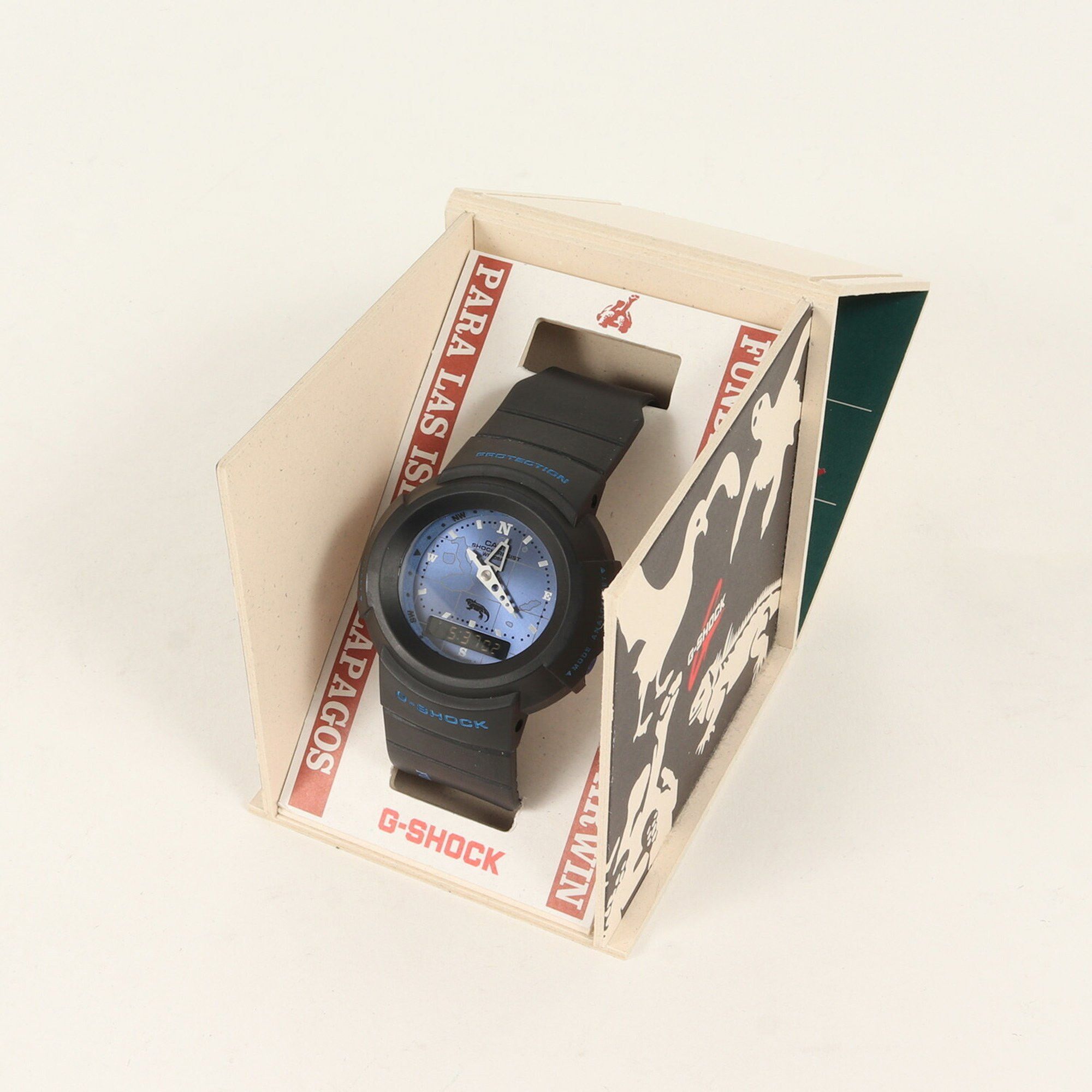 Casio G-SHOCK 90s AW-500D-2ET Galapagos Darwin Research Station Land Iguana Digital Analog Blue Watch Black 1999 CASIO Men's Size ONE SIZE - 6 Thumbnail