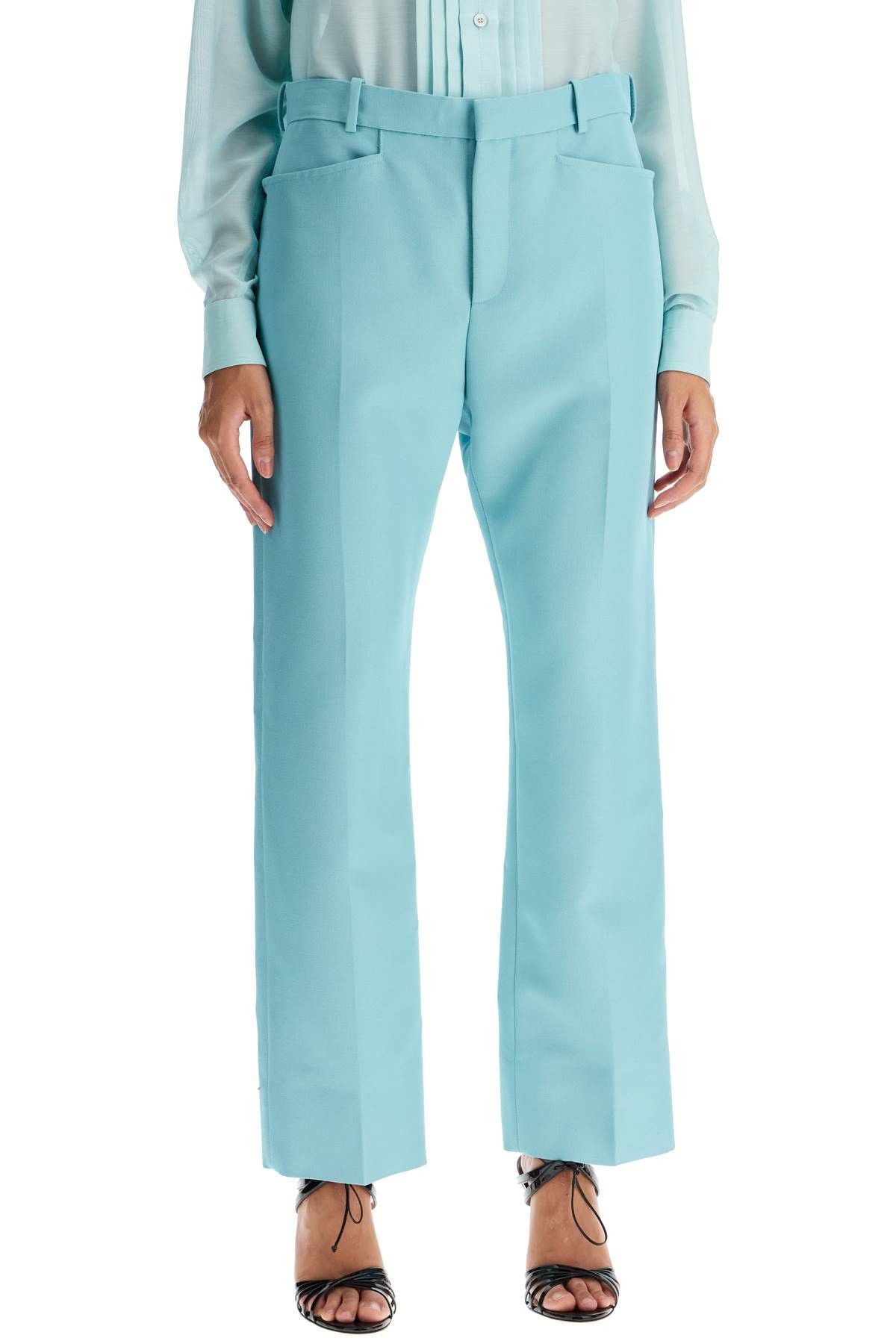 Tom Ford TOM FORD Wallis Cigarette Pants In Hopsack Fabric Size 27" / US 4 / IT 40 - 2 Thumbnail
