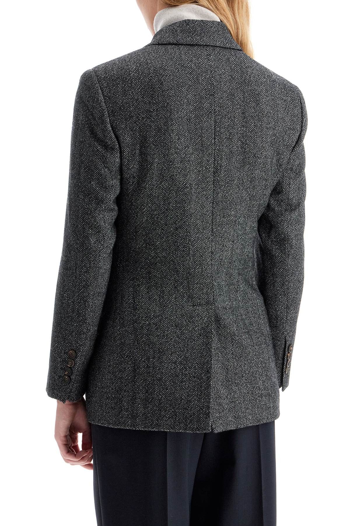 Brunello Cucinelli BRUNELLO CUCINELLI "Chevron Wool Carded Techno Jacket" Size XS / US 0-2 / IT 36-38 - 3 Thumbnail