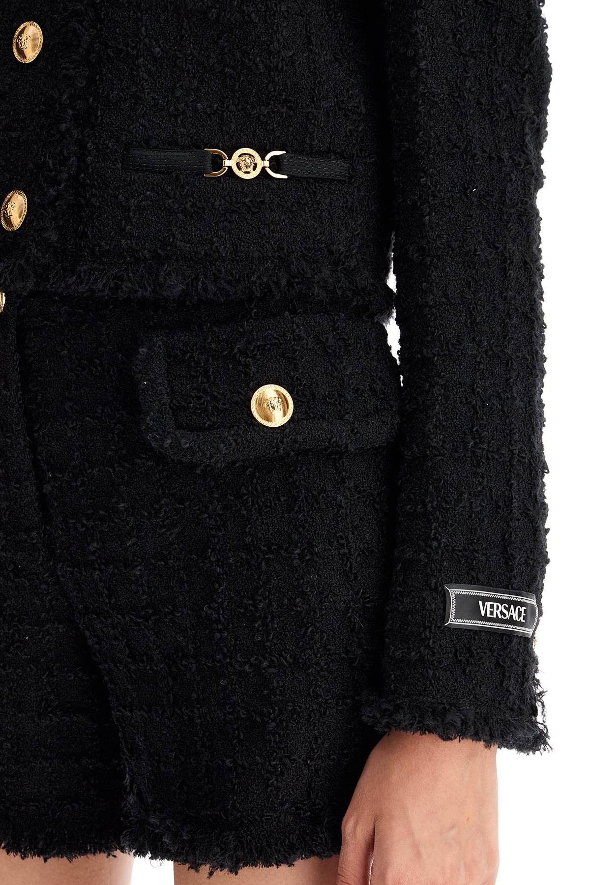 Versace VERSACE Short Tweed Heritage Jacket Size S / US 4 / IT 40 - 4 Thumbnail