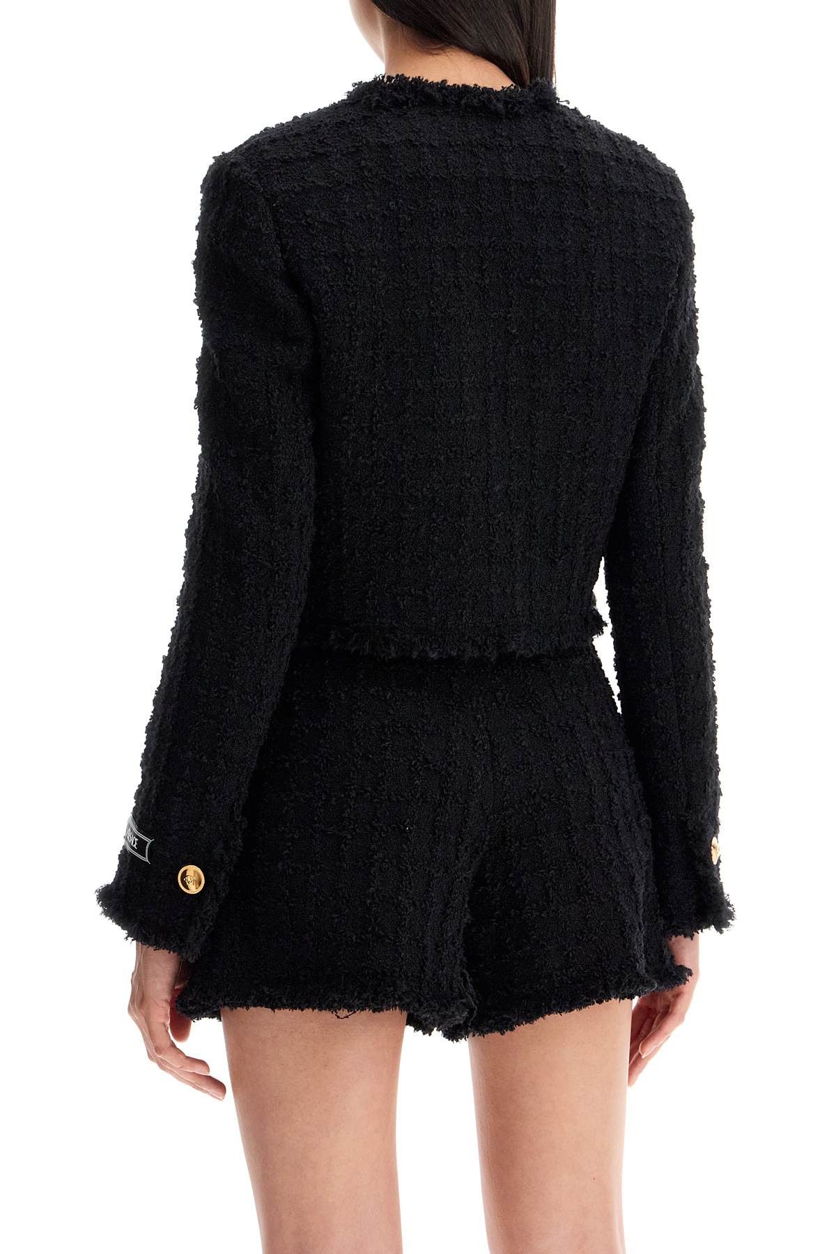 Versace VERSACE Short Tweed Heritage Jacket Size S / US 4 / IT 40 - 3 Thumbnail