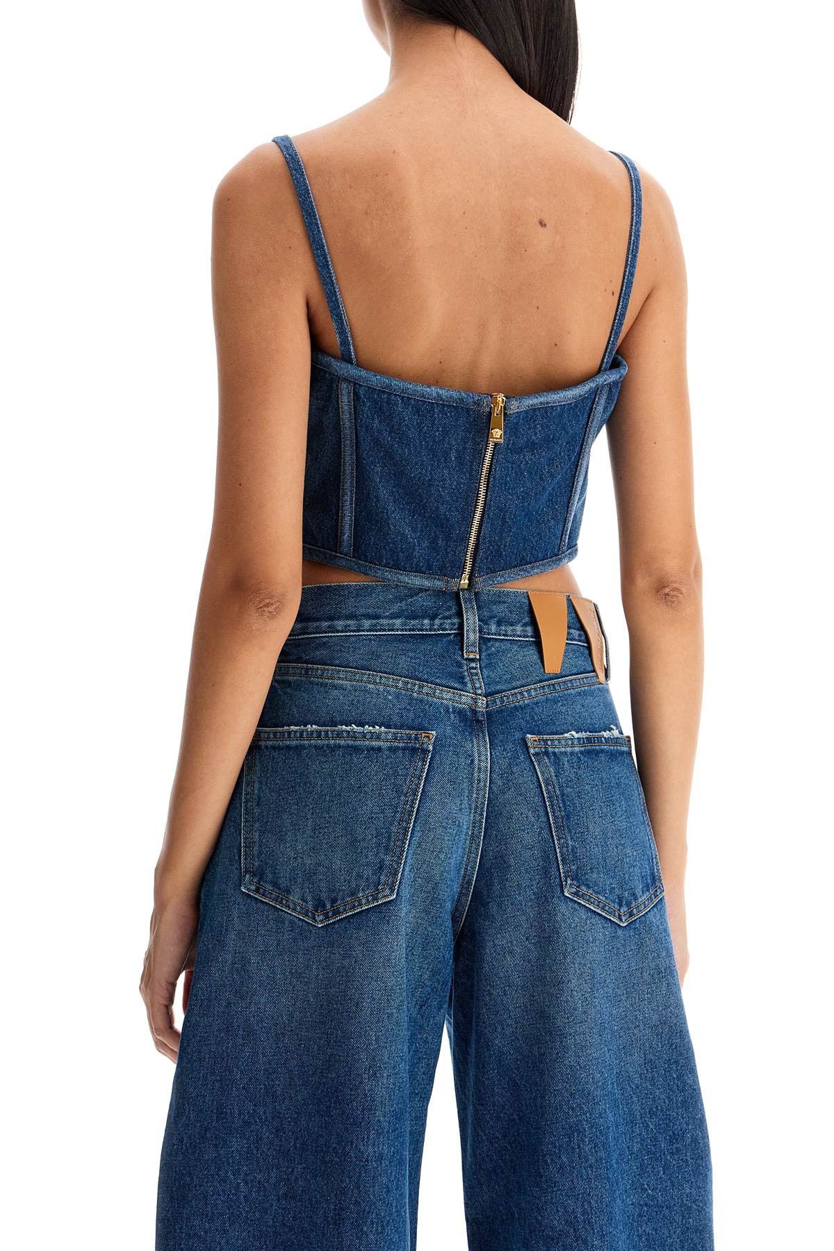 Versace VERSACE Denim Top Corset With Size S / US 4 / IT 40 - 3 Thumbnail