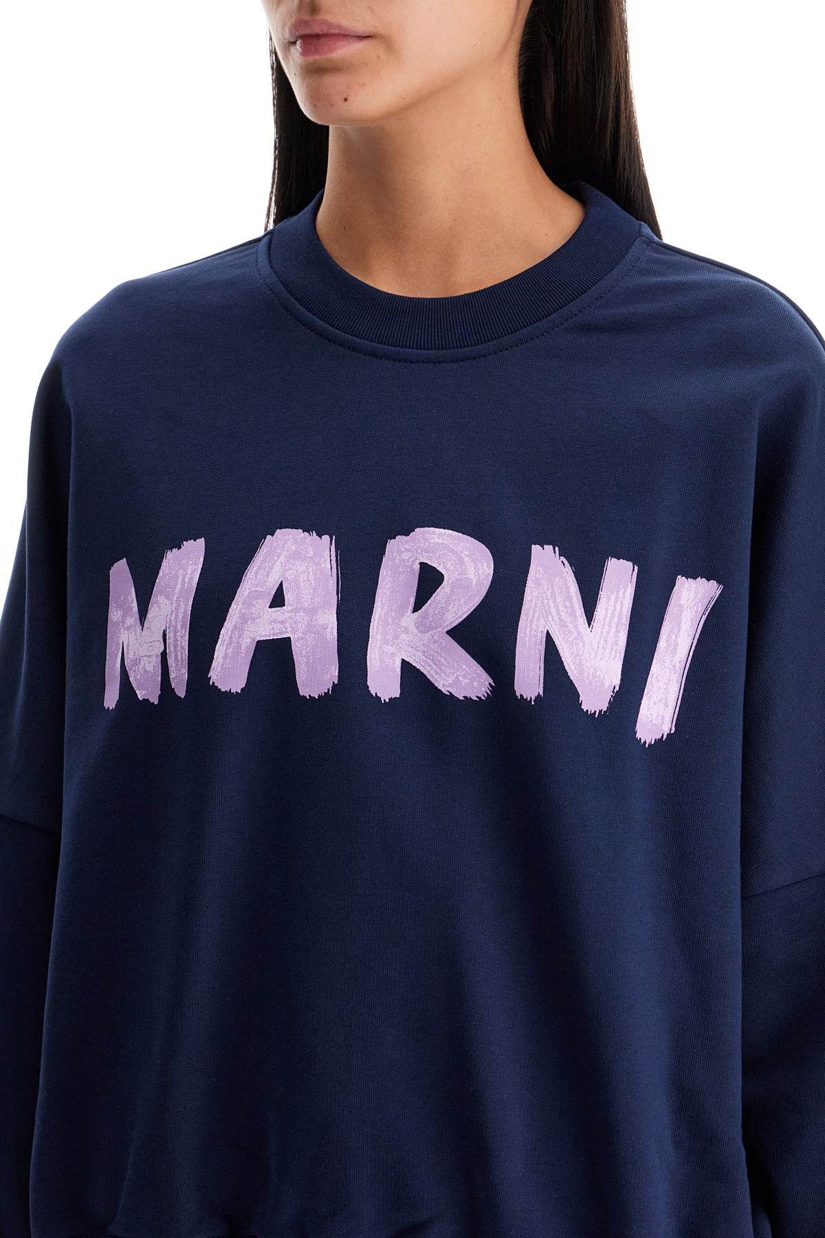 Marni MARNI Crewneck Sweatshirt With Logo Size XS / US 0-2 / IT 36-38 - 4 Thumbnail