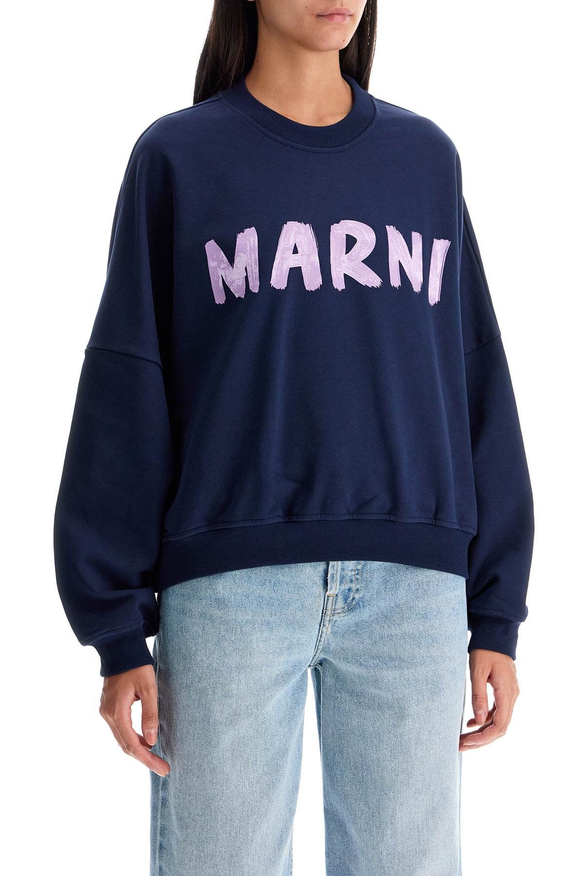 Marni MARNI Crewneck Sweatshirt With Logo Size S / US 4 / IT 40 - 2 Thumbnail