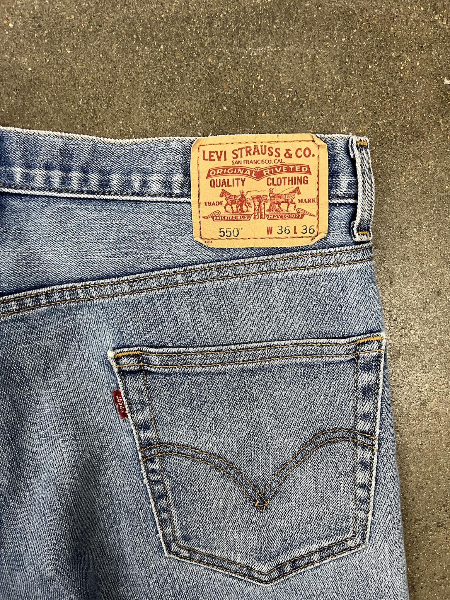 Jean Early 2000's Levis 550 Relaxed Fit Jeans Size US 36 / EU 52 - 4 Thumbnail