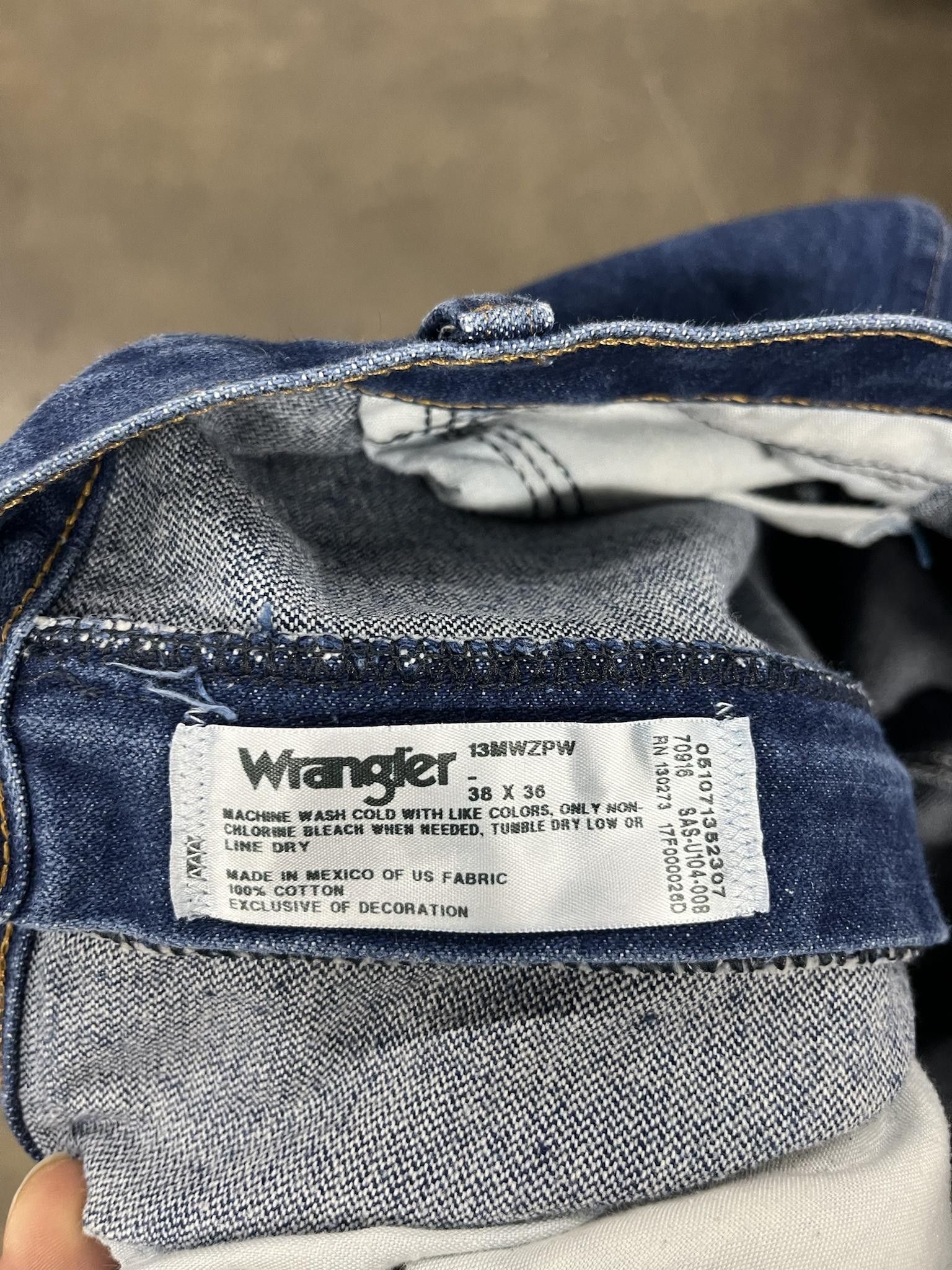Jean × Vintage × Wrangler 1990's Wrangler Straight Fit Blue Jeans Size US 38 / EU 54 - 4 Thumbnail