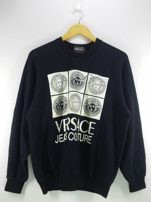 Versace Vintage 90's Versace Jeans Culture Multi Logo Spell Out Black ...