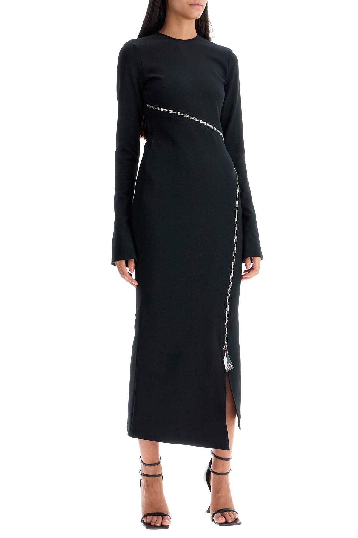 The Attico THE ATTICO Twisted Zip Midi Dress With Size S / US 4 / IT 40 - 2 Thumbnail