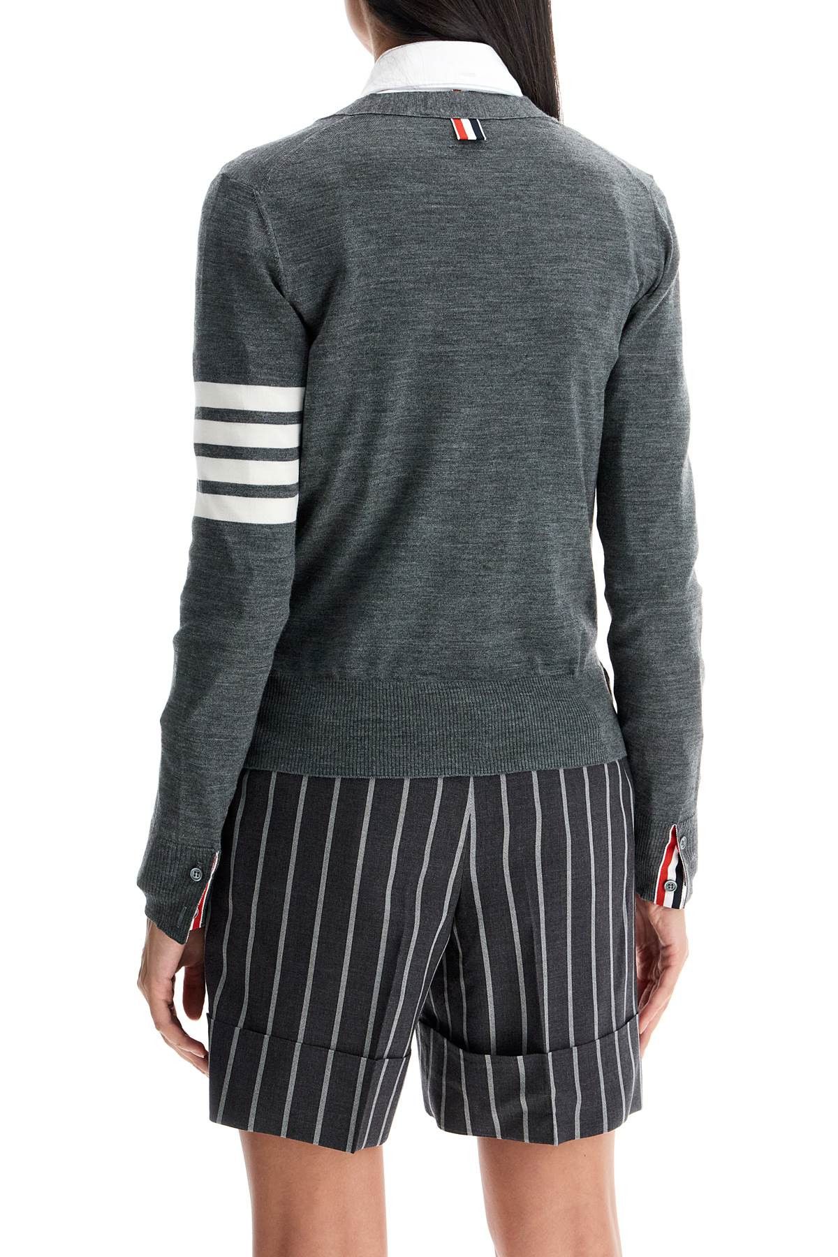 Thom Browne THOM BROWNE 4-Bar Wool Melange Cardigan Size S / US 4 / IT 40 - 3 Thumbnail