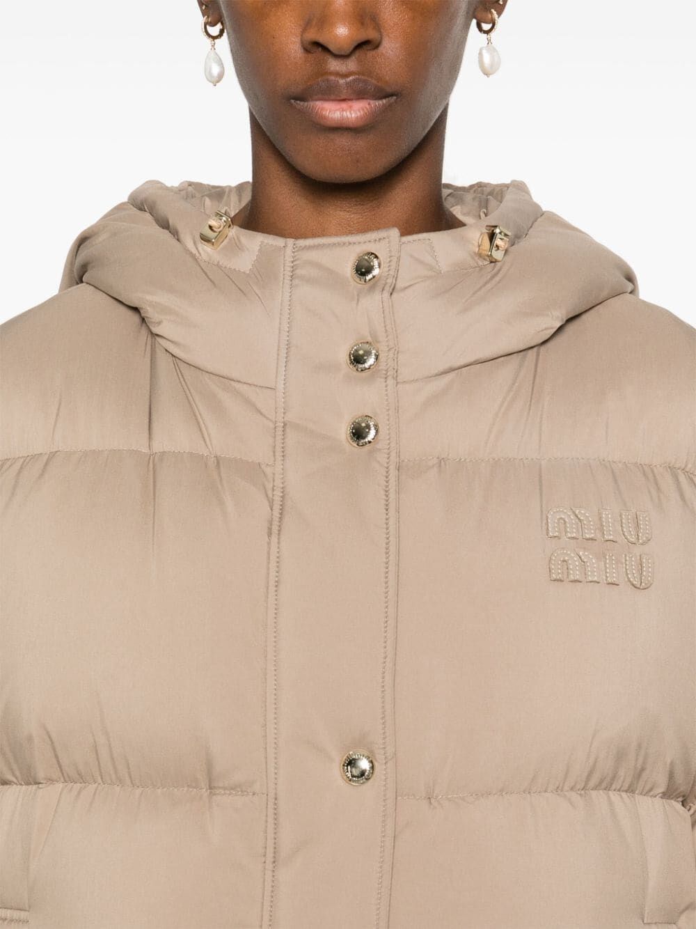 Miu Miu LOGO-APPLIQUÉ DOWN JACKET Size XS / US 0-2 / IT 36-38 - 3 Thumbnail