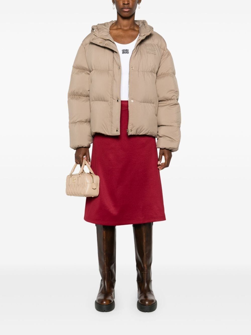 Miu Miu LOGO-APPLIQUÉ DOWN JACKET Size S / US 4 / IT 40 - 4 Thumbnail