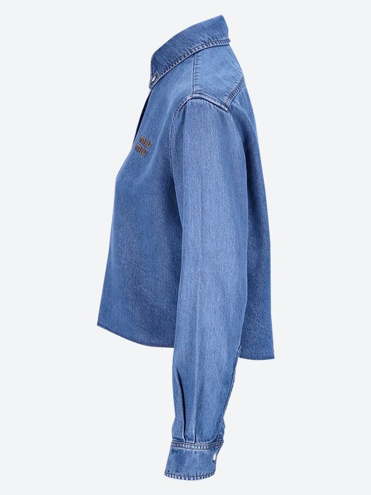 Miu Miu Denim long sleeve shirt Size S / US 4 / IT 40 - 2 Thumbnail