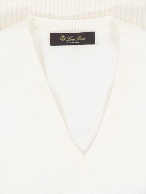 Loro Piana V-NECK SWEATER Size S / US 4 / IT 40 - 3 Thumbnail