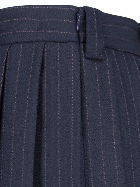 Miu Miu PLEATED PINSTRIPED MINI SKIRT Size 27" / US 4 / IT 40 - 5 Thumbnail