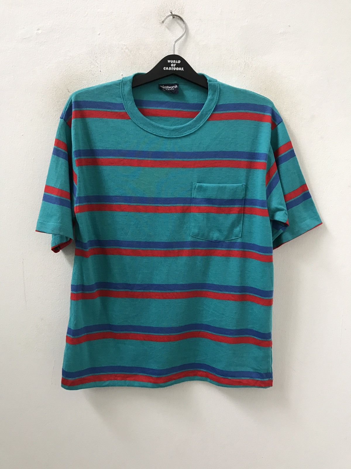 Vintage Vintage 80s Wentworth Usa 🇺🇸 Striped Pocket t shirt Size US M / EU 48-50 / 2 - 1 Thumbnail