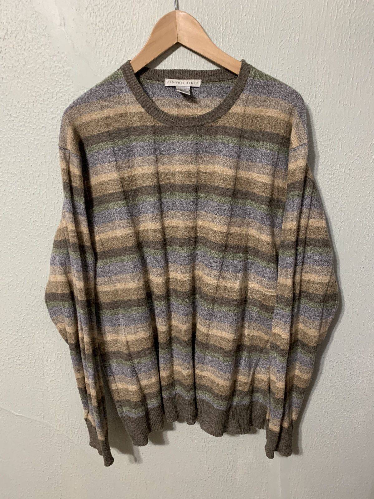 Vintage Vintage Pastel Band Knit Sweater Size US XL / EU 56 / 4 - 3 Thumbnail