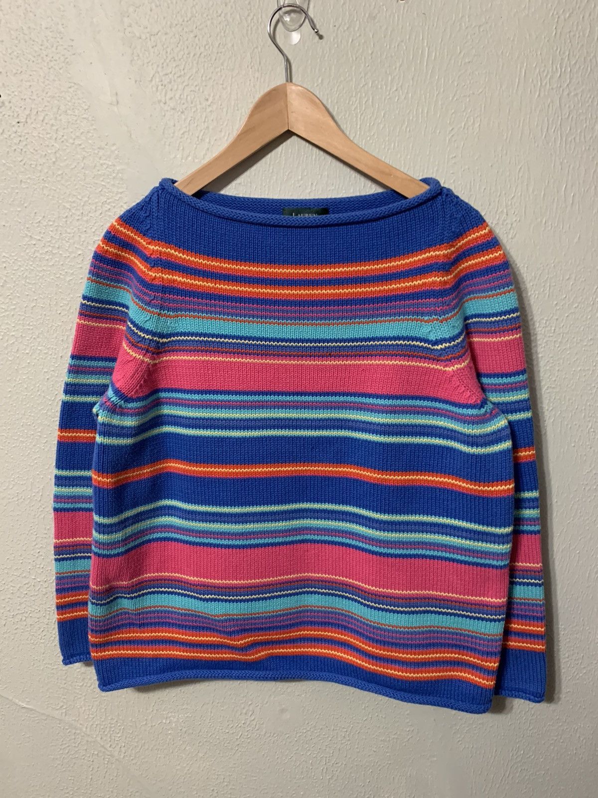 Cardigan × Coloured Cable Knit Sweater × Polo Ralph Lauren Vintage 