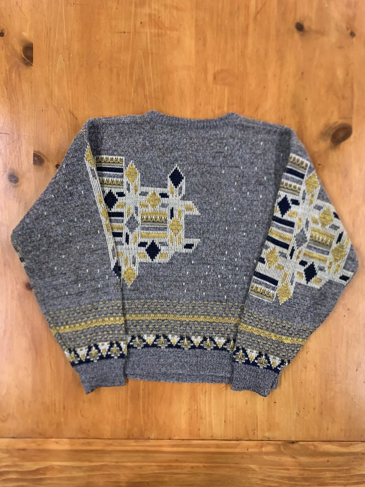 Vintage Vintage Diamond Grid Knit Sweater Size US S / EU 44-46 / 1 - 3 Thumbnail