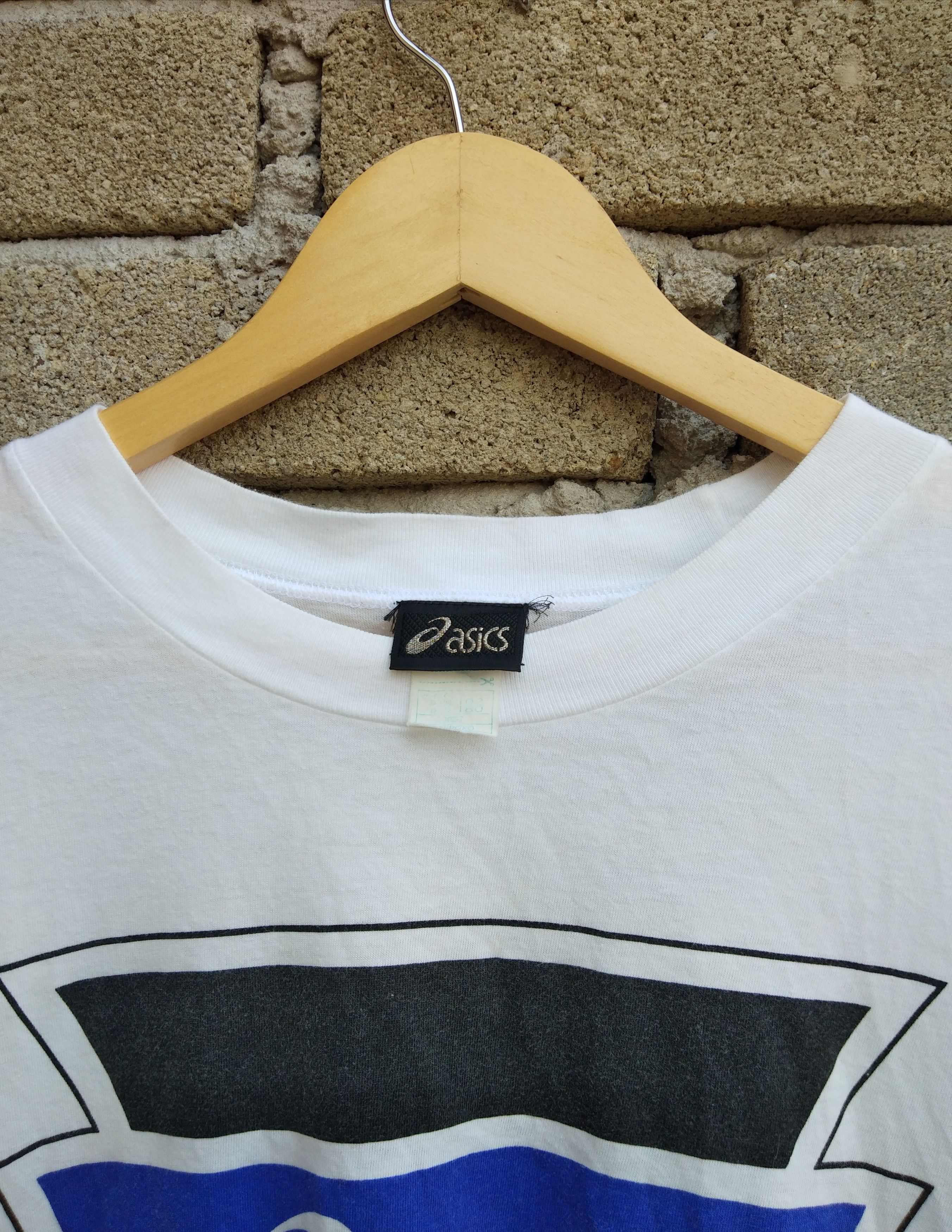 Asics Tee Shirt Vintage ASICS T Shirt Vintage 90s Big Logo Nice Design Tee Shirt Grailed