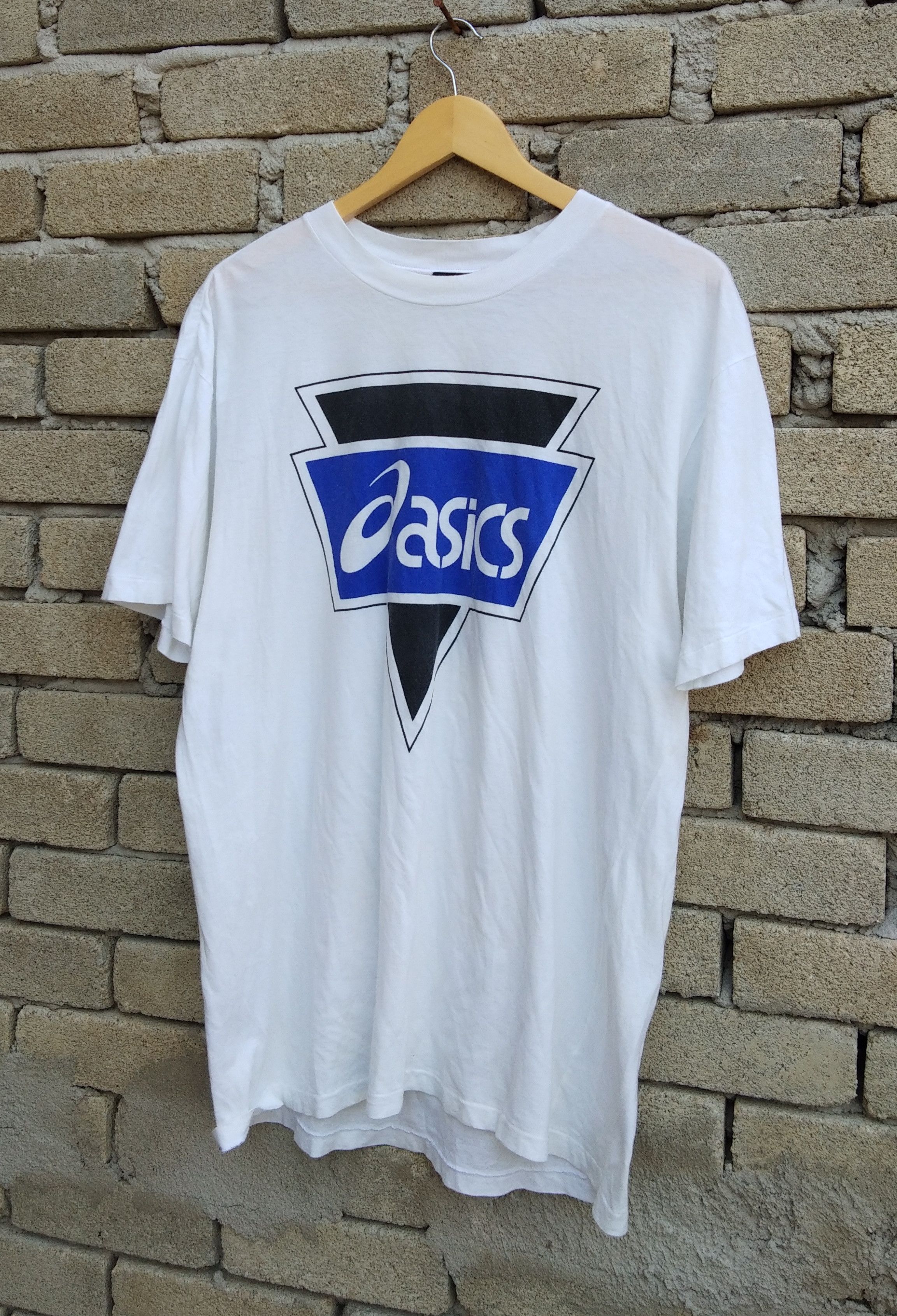 Asics Tee Shirt Vintage ASICS T Shirt Vintage 90s Big Logo Nice Design Tee Shirt Grailed