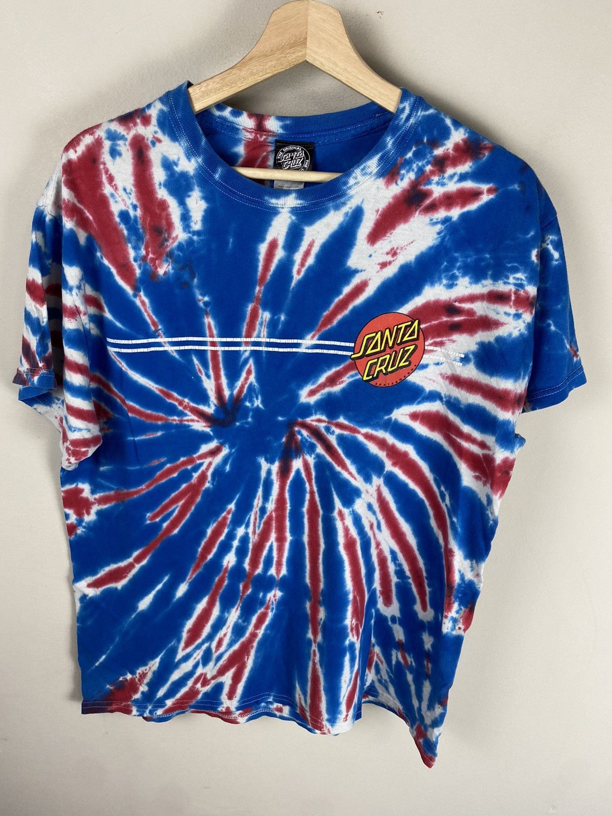 Vintage Vintage Santa Cruz Skateboards Tie Dye Tee Size US L / EU 52-54 / 3 - 3 Thumbnail