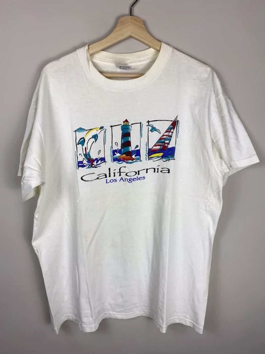 Vintage Vintage Los Angeles California Destination T-Shirt Size US XL / EU 56 / 4 - 2 Thumbnail