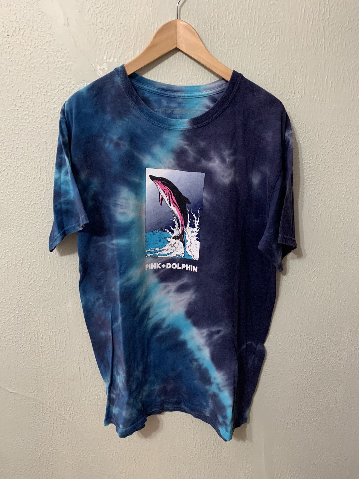 Vintage Vintage Pink Dolphin Tie Dye Logo Tee Size US L / EU 52-54 / 3 - 3 Thumbnail