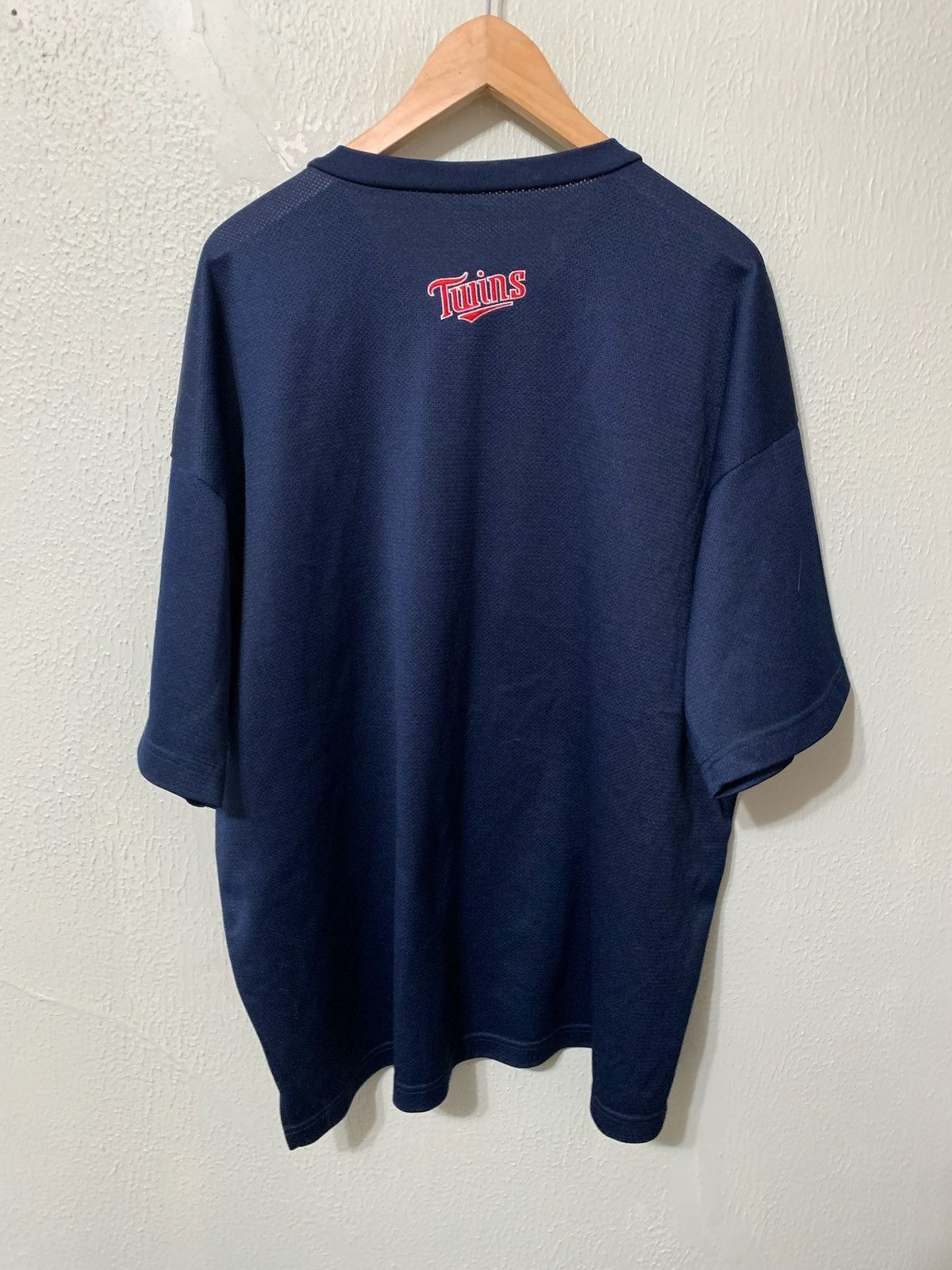 Vintage Vintage No Tag TC Twins Navy White Stripes Jersey Size US XL / EU 56 / 4 - 3 Thumbnail