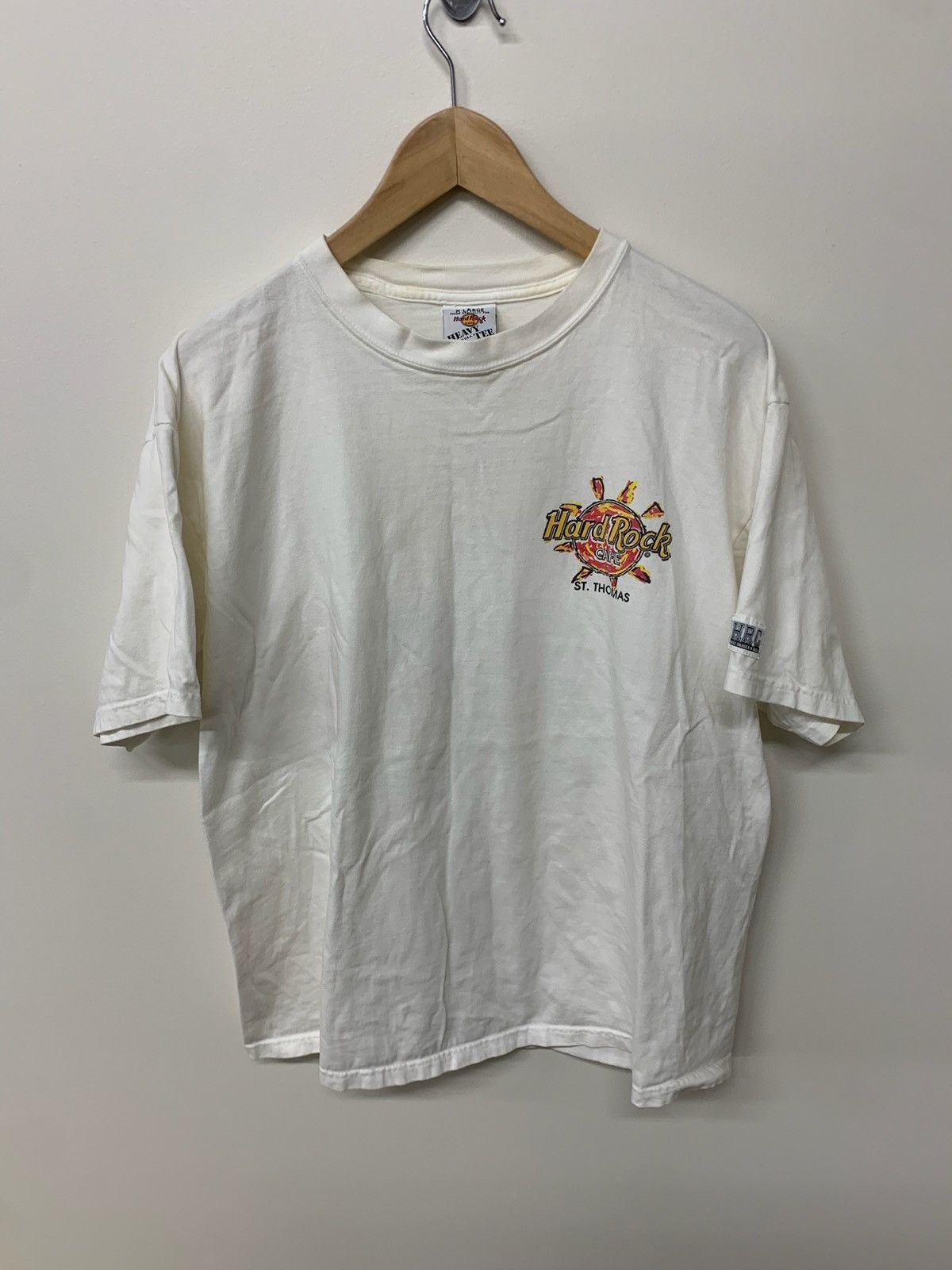 Vintage Vintage Hard Rock Cafe St Thomas Pilot Whee Tee Size US XL / EU 56 / 4 - 4 Thumbnail