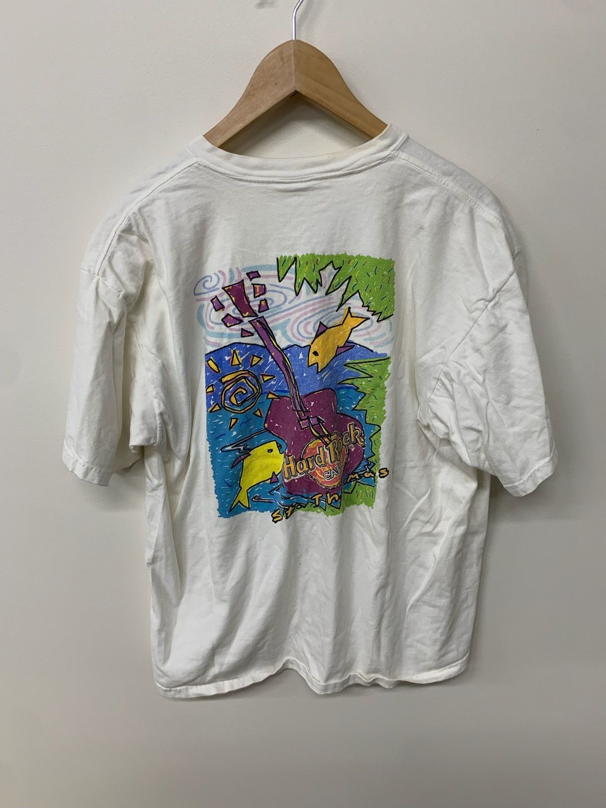 Vintage Vintage Hard Rock Cafe St Thomas Pilot Whee Tee Size US XL / EU 56 / 4 - 2 Thumbnail