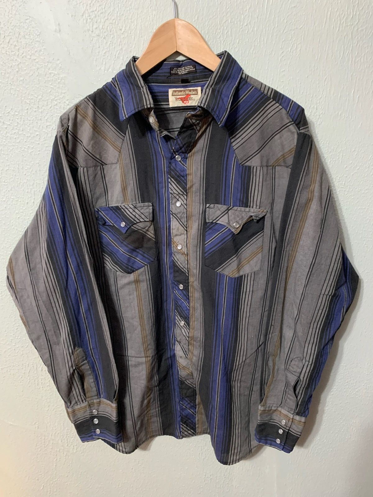 Other Vintage 1980s Western Youngbloods Striped Shirt Size US XL / EU 56 / 4 - 2 Thumbnail