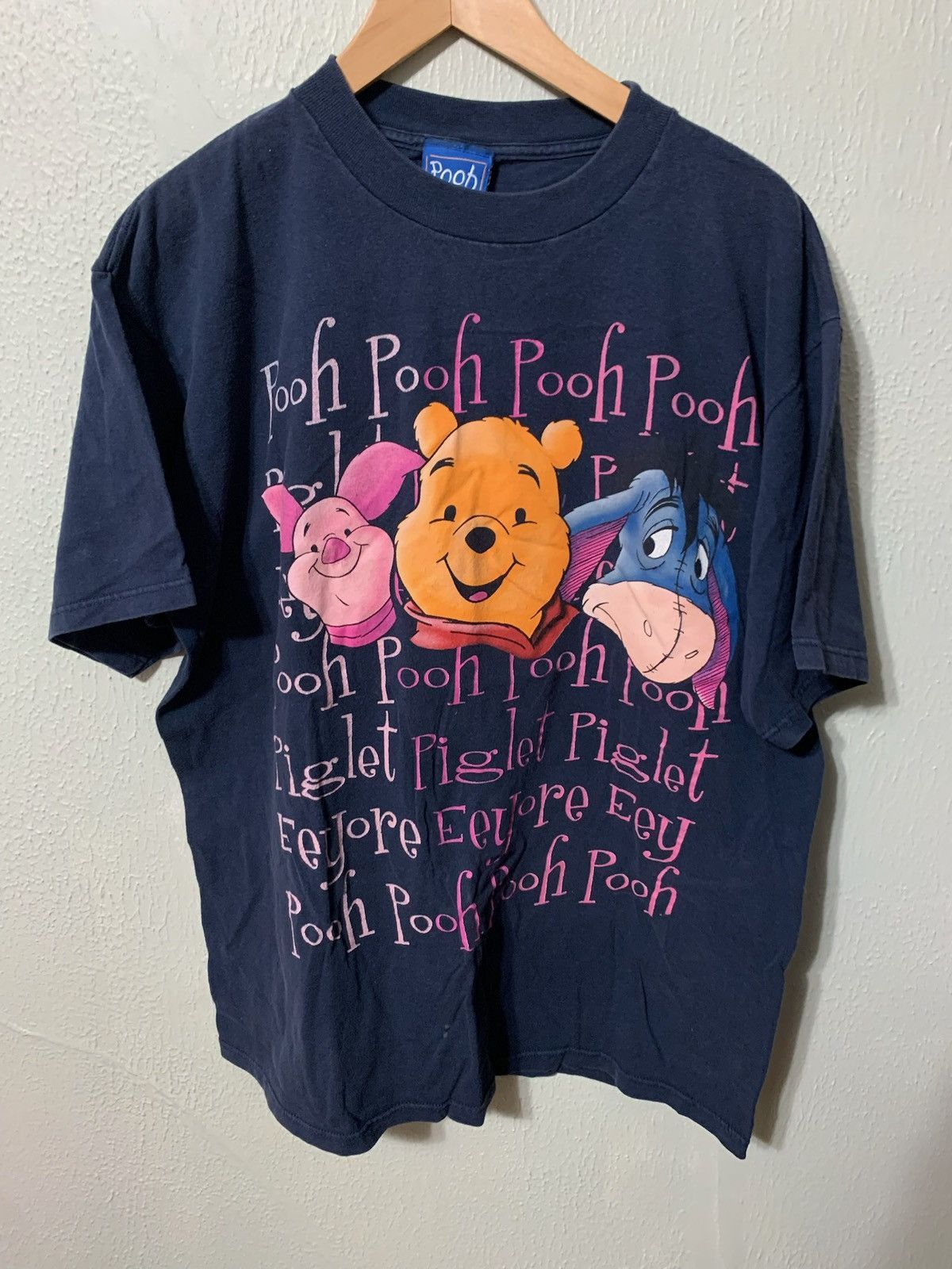 Vintage Vintage Pooh Piglet Eeyore Repeat T-Shirt Size US L / EU 52-54 / 3 - 3 Thumbnail