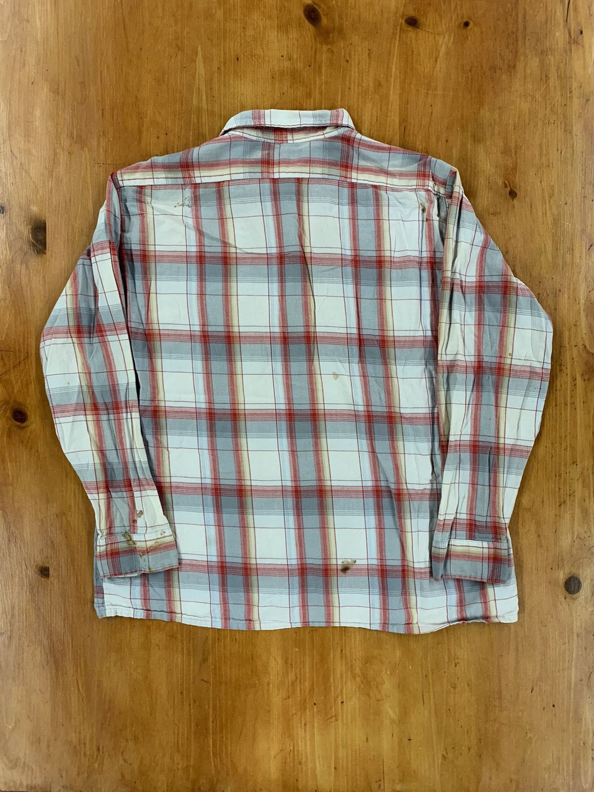 Vintage Vintage 1970s Arrow Check Plaid Shirt Size US XL / EU 56 / 4 - 2 Thumbnail