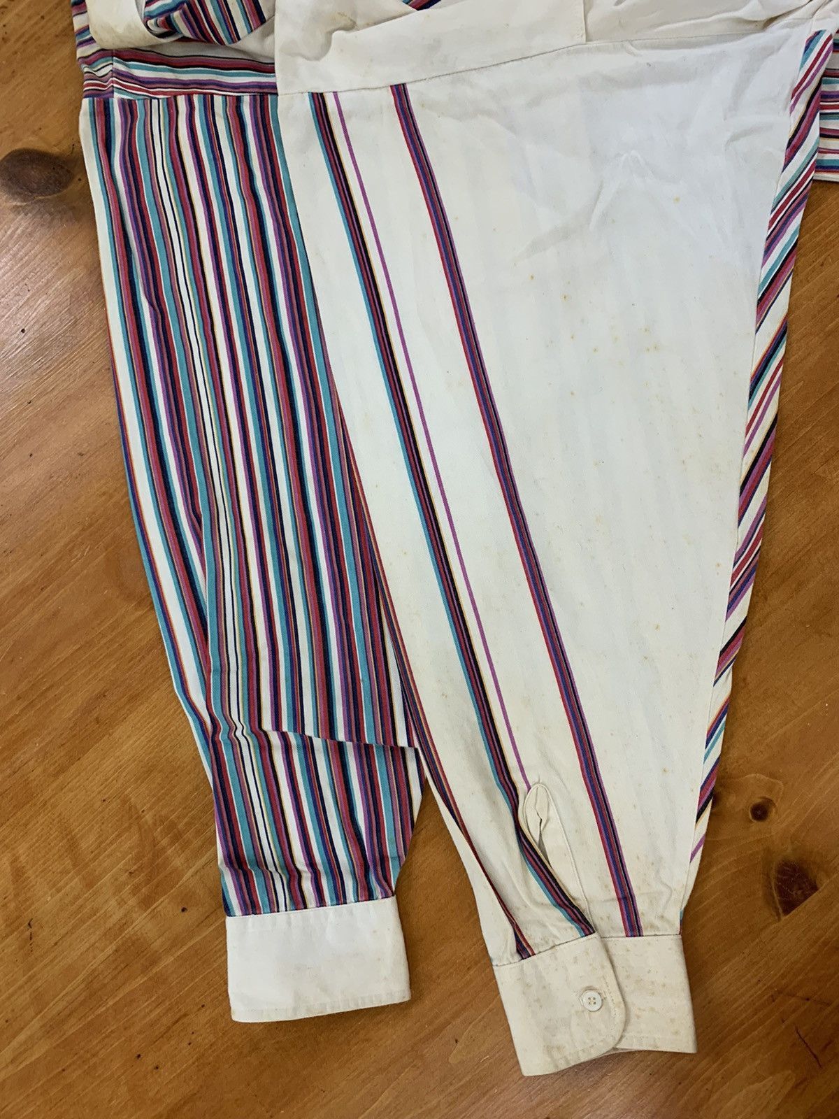 Vintage Vintage Panhandle Slim Striped Dress Shirt Stained Size US XL / EU 56 / 4 - 7 Thumbnail