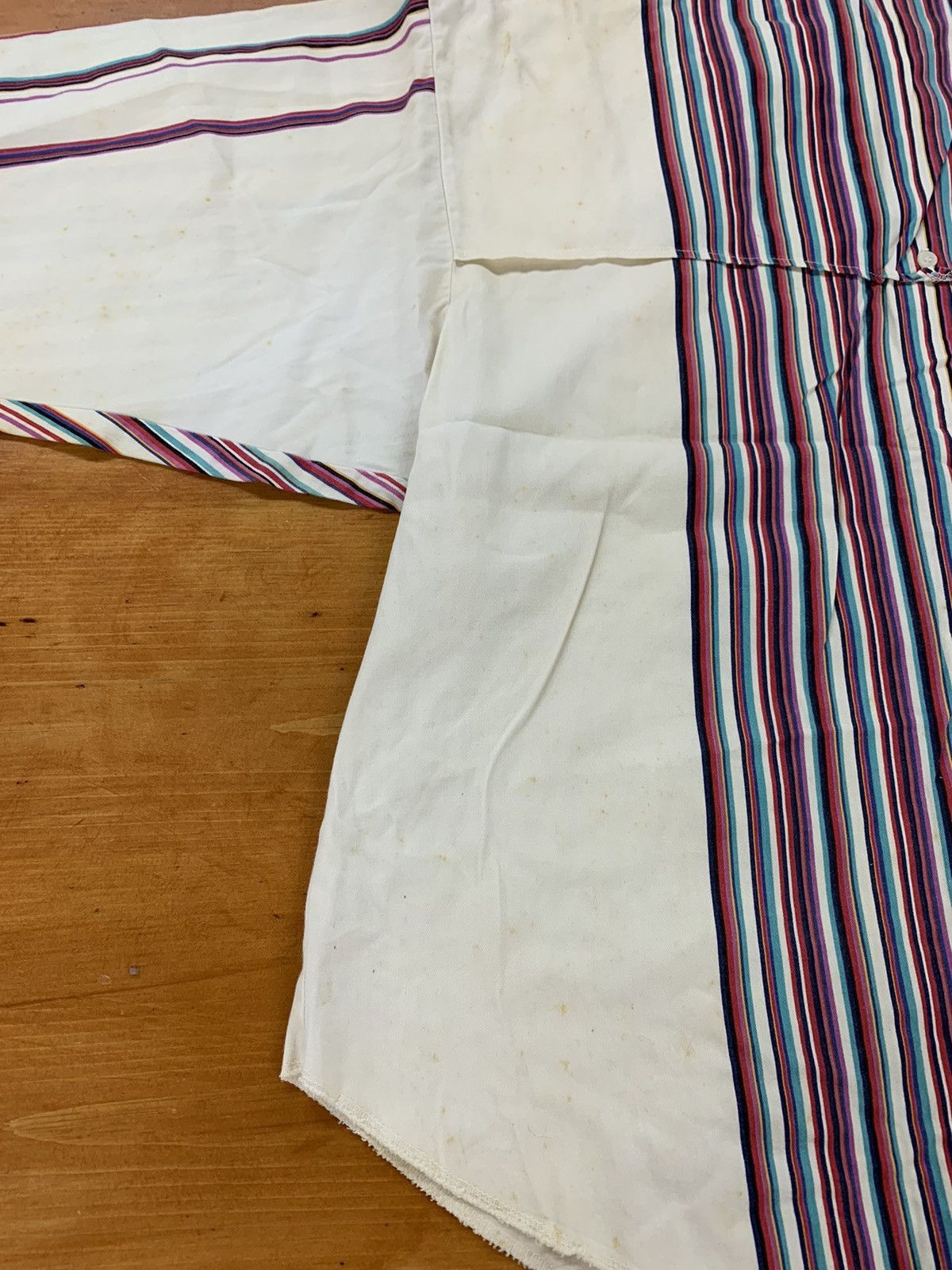 Vintage Vintage Panhandle Slim Striped Dress Shirt Stained Size US XL / EU 56 / 4 - 4 Thumbnail