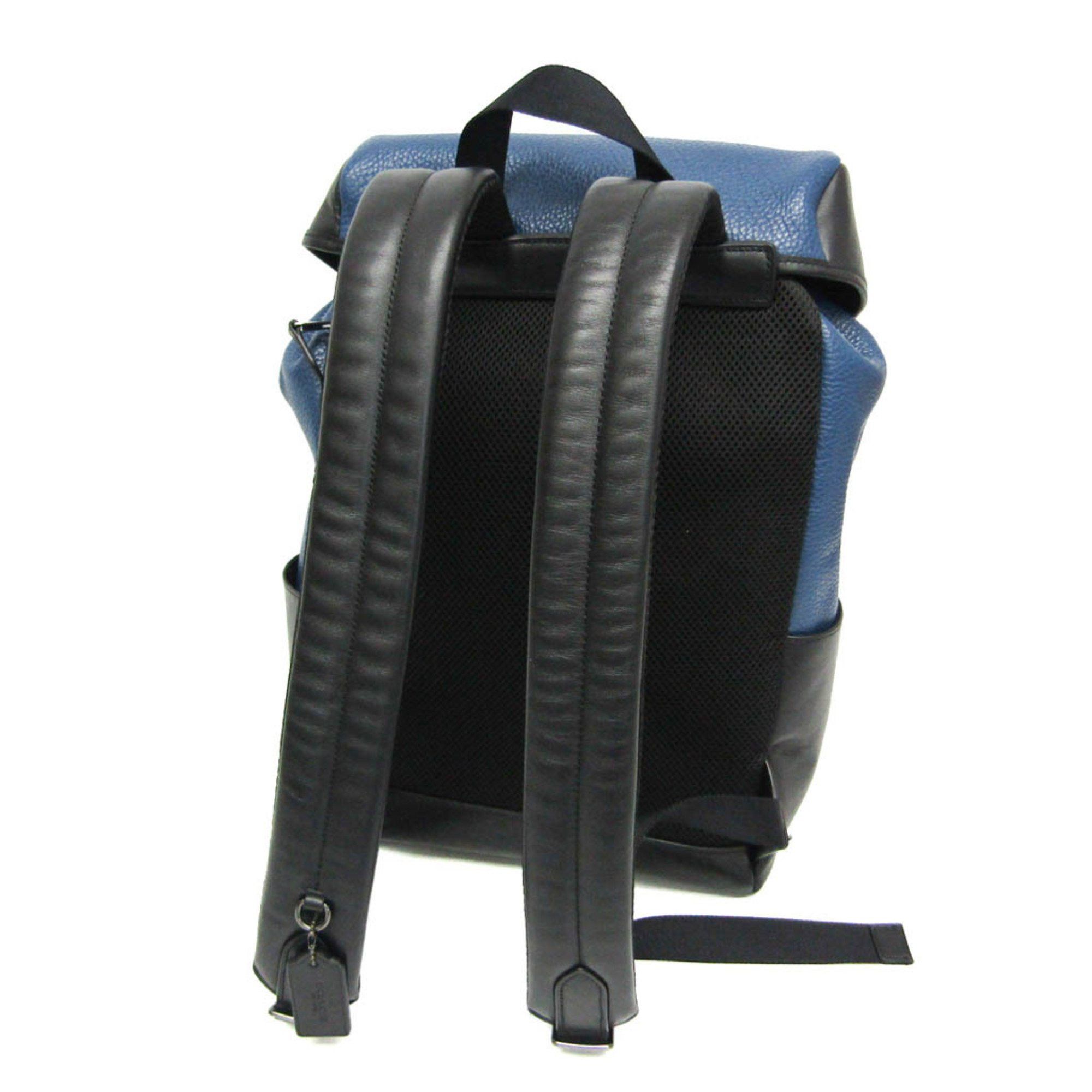 Coach Coach Henry Pebbled Leather F56013 Men s Leather Backpack Black Dark Blue Grailed