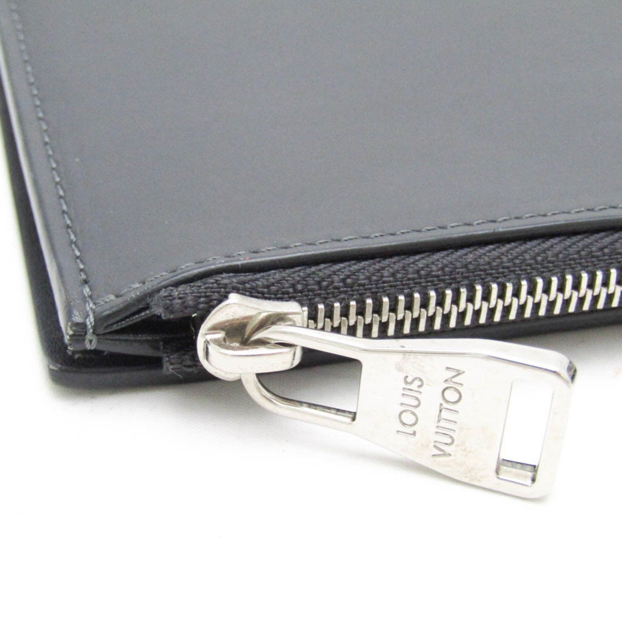 Louis Vuitton Louis Vuitton E-Zip Long V-Line M61259 Men's Cowhide Long Wallet (bi-fold) Black Size ONE SIZE - 6 Thumbnail