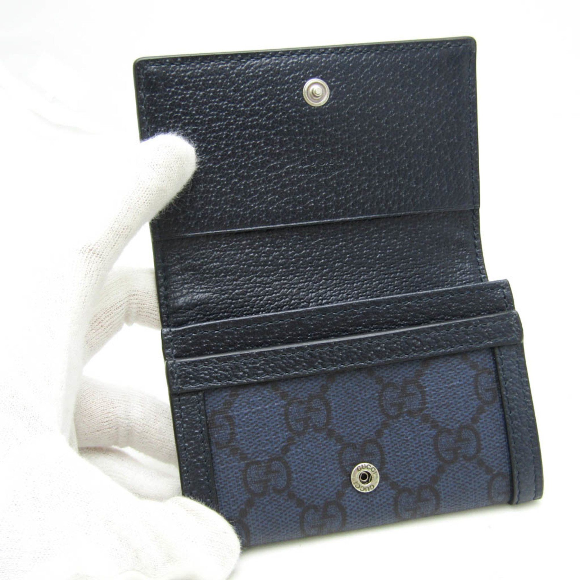 Gucci Gucci Ophidia 763286 GG Supreme Card Case Navy Size ONE SIZE - 3 Thumbnail