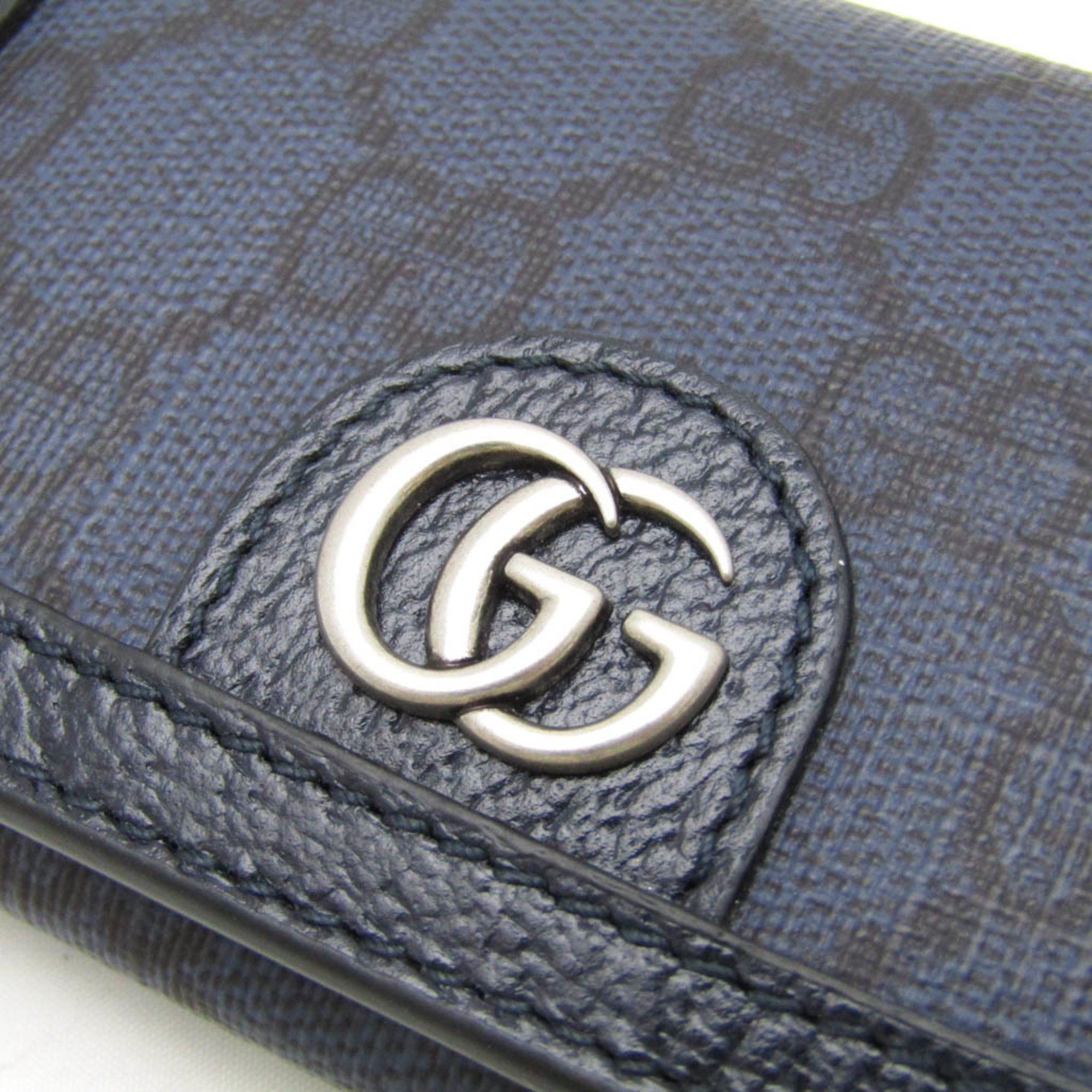 Gucci Gucci Ophidia 763286 GG Supreme Card Case Navy Size ONE SIZE - 6 Thumbnail