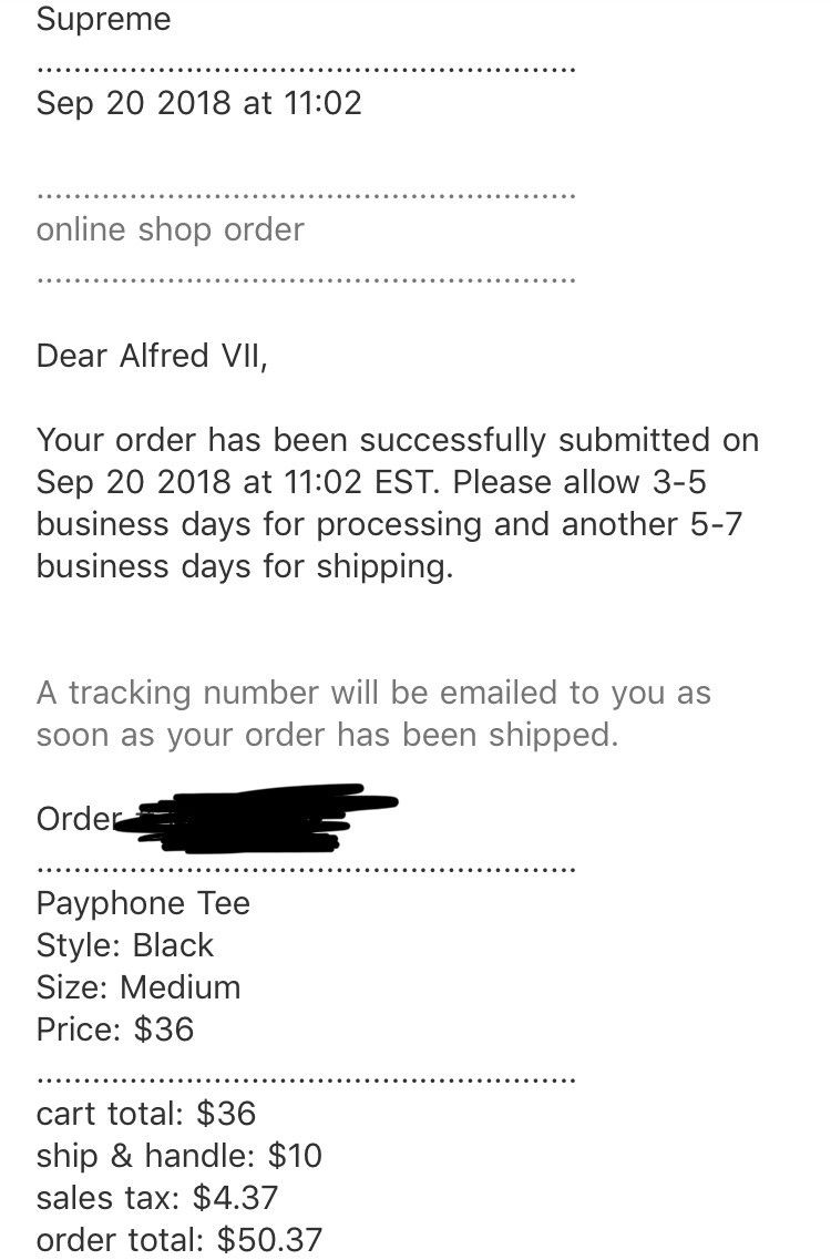 Supreme Supreme Payphone Tee Size US M / EU 48-50 / 2 - 3 Thumbnail