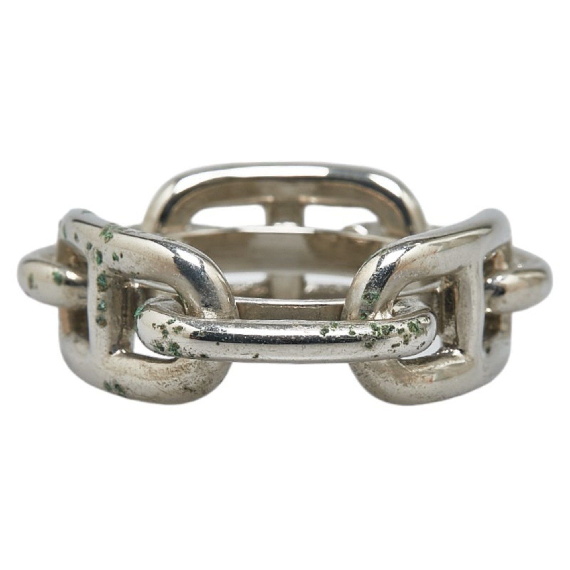 Hermes Hermes Chaine d'Ancre scarf ring silver metal women's HERMES Size ONE SIZE - 2 Thumbnail